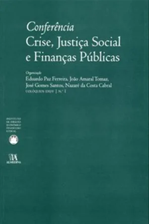 Capa do livro Conferência - Crise, justiça social e finanças públicas